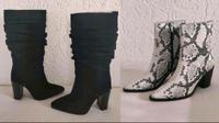 neu 39 Bronx schwarz Leder Stiefelette Schuhe Stiefel Langschaft West - Nied Vorschau