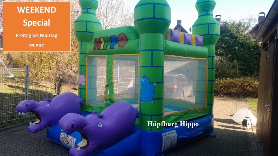 Hüpfburg Happy Hop Super Schloss 20m² mit Rutsche mieten in Groß Kreutz