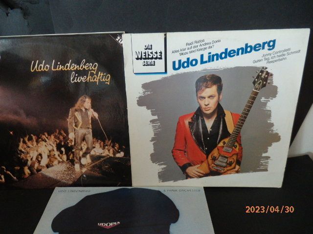 UDO LINDENBERG 3 LPs (UDOPIA+Livehaftig+WeisseSerie) in Insheim