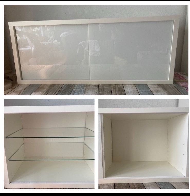 Regal Aufsatz Solmen weiß Glastüren Ikea 110x45x39 in Bielefeld