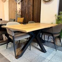Esstisch 160 cm Baumkante naturel geölt Tisch Massiv Eiche NEU Baumstamm Holz Eichenholz Echtholz Ess mit Metall Gestell andere Maße: 180 200 220 240 cm Eichenholz Massivholztisch Nordrhein-Westfalen - Viersen Vorschau