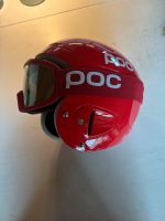 POC Rennhelm Skull X knallrot mit POC Brille Bayern - Frasdorf Vorschau