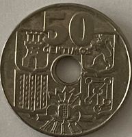 Seltene 50 Centimos Münze, Espana, 1949 Baden-Württemberg - Mühlhausen Vorschau