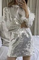 Party Kleid mit Federn/Gr.S/Silber/Weiß/Zara/ NP.60€ Mitte - Tiergarten Vorschau