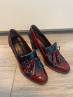 Zinda Pumps High Heels Gr.36 Lack rot blau Fransen Schleife Nordrhein-Westfalen - Mönchengladbach Vorschau