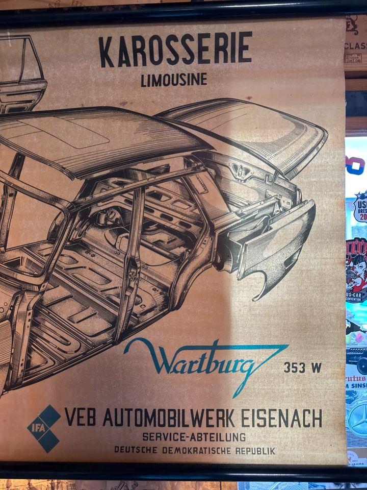 Lehrtafel Rollbild Wartburg 353 Karosserie in Döbeln