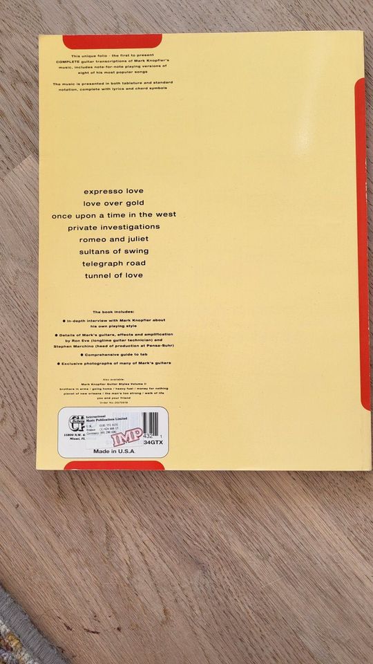 Mark Knopfler Guitar Styles 1 + 2 Songbook inkl Versand in Köln