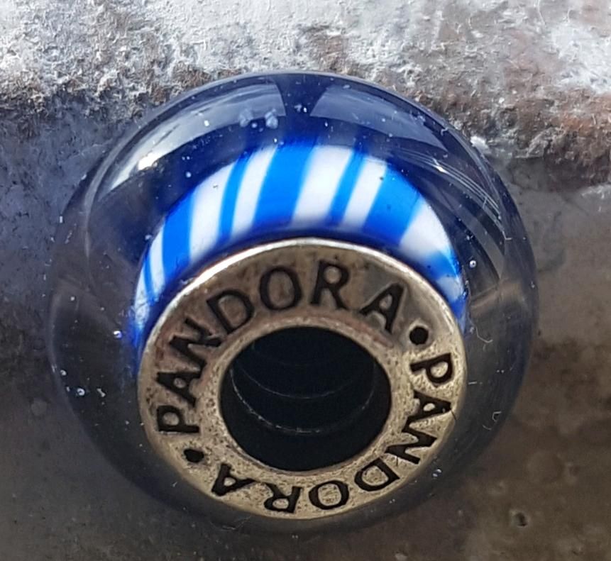 Pandora Charms, Blue Zig Zag Murano Glass Charms Sterling silber in Versmold