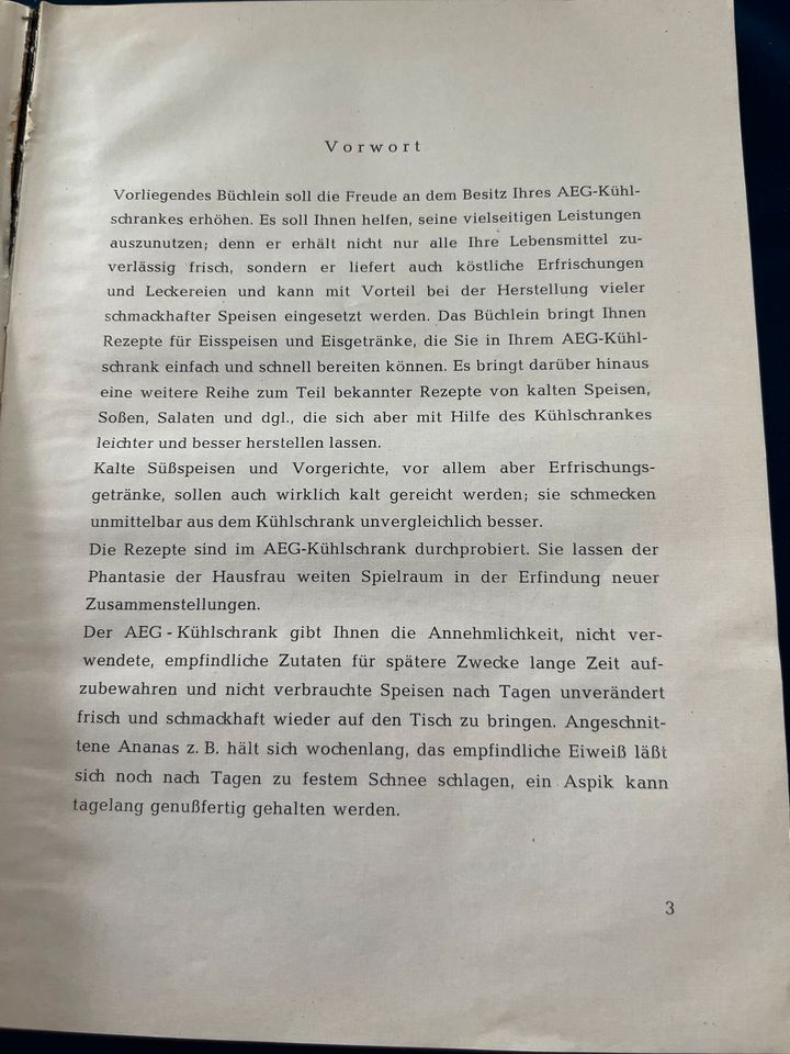 AEG Kalte Küche Kochbuch Anleitung in Niestetal