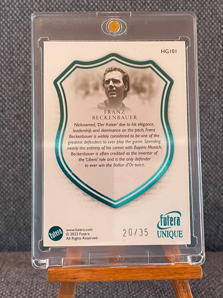 Beckenbauer Futera Unique Heritage Trading Card limitiert 20/35 in Nürnberg (Mittelfr)