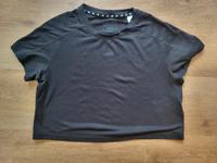 Sportshirt Crop Top  bauchfrei Adidas schwarz Größe S Hessen - Geisenheim Vorschau