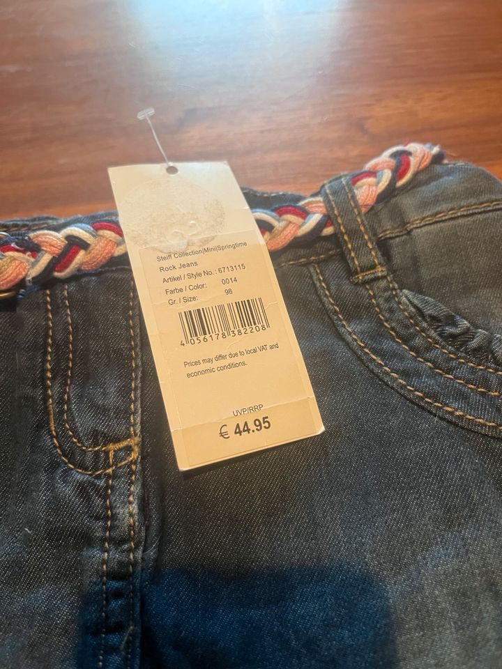 Steiff Jeans Rock springtime 98 neu Etikett in Selm