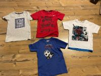 4 Shirts T-Shirts Größe 128 Fußball Spiderman, ich bin der Boss Thüringen - Utzberg Vorschau