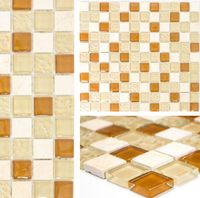 Glasmosaik Naturstein Mosaikfliese Beige Transluzent Crystal Bayern - Ebrach Vorschau