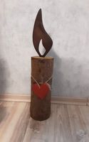 Weihnachtsdeko Metall Flamme Rost mit Baumstamm 50cm Nordrhein-Westfalen - Schwerte Vorschau
