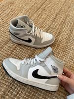 Air Jordan Mid One Weiß Grau Schwarz Bielefeld - Bielefeld (Innenstadt) Vorschau