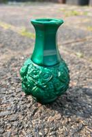 Desna Art Deco Malachit Glas Vase Hessen - Seligenstadt Vorschau