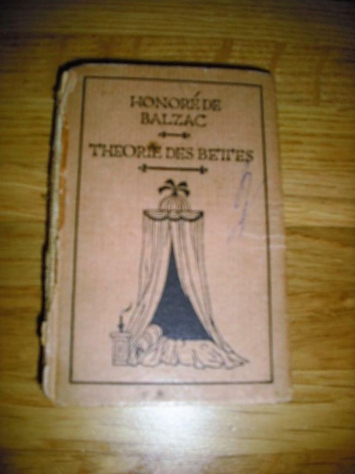 Honore De Balzac Theorie des Bettes Ausgabe 1922 Taschenbuch in Stuttgart