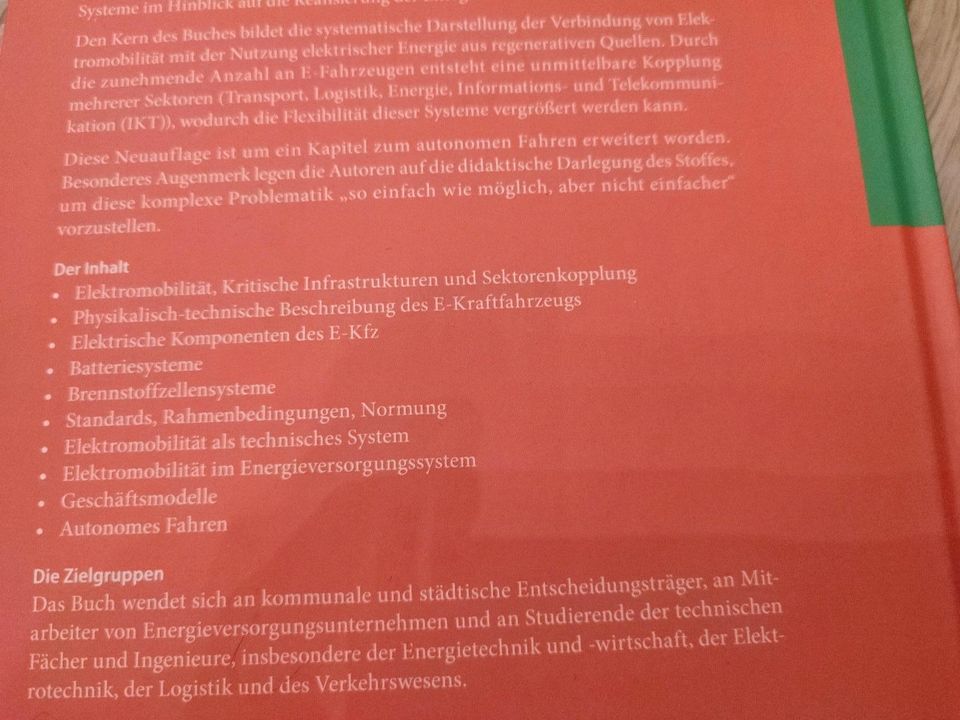 Buch Elektromobilität und Sektorenkopplung NEU ungelesen in Magdeburg