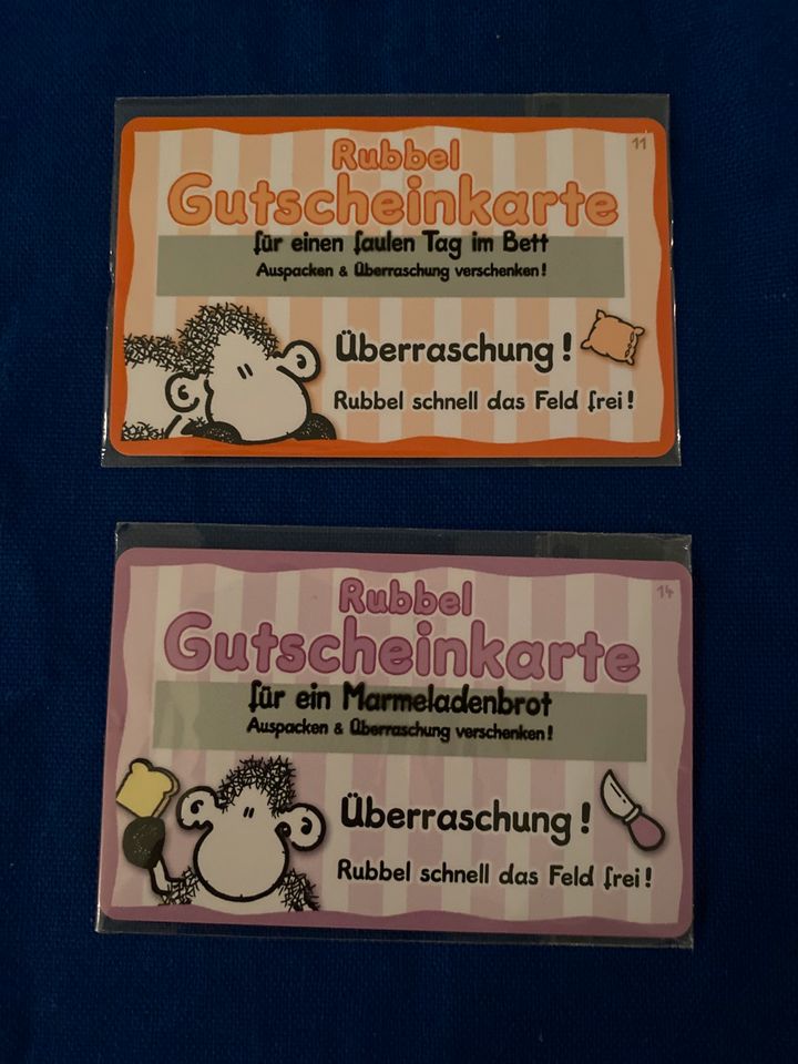 Sheepworld Rubbel Gutscheinkarte Überraschung sammeln OVP in Gelsenkirchen