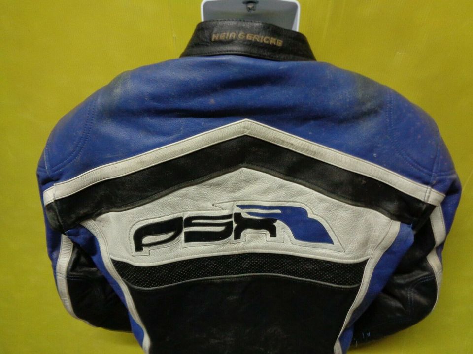 Motorradjacke von HEIN GERICKE Leder schwarz blau weiß Gr.54 in Köln