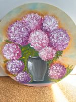 Bild Kunst - Öl Gemälde rosa grau ca. 40cm Durchmesser Baden-Württemberg - Hartheim Vorschau