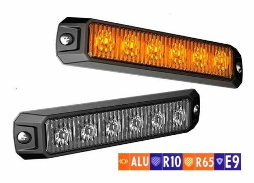 2 x LED Frontblitzer Orange Heckblitzer ECE R10 R65 Straßenräumer