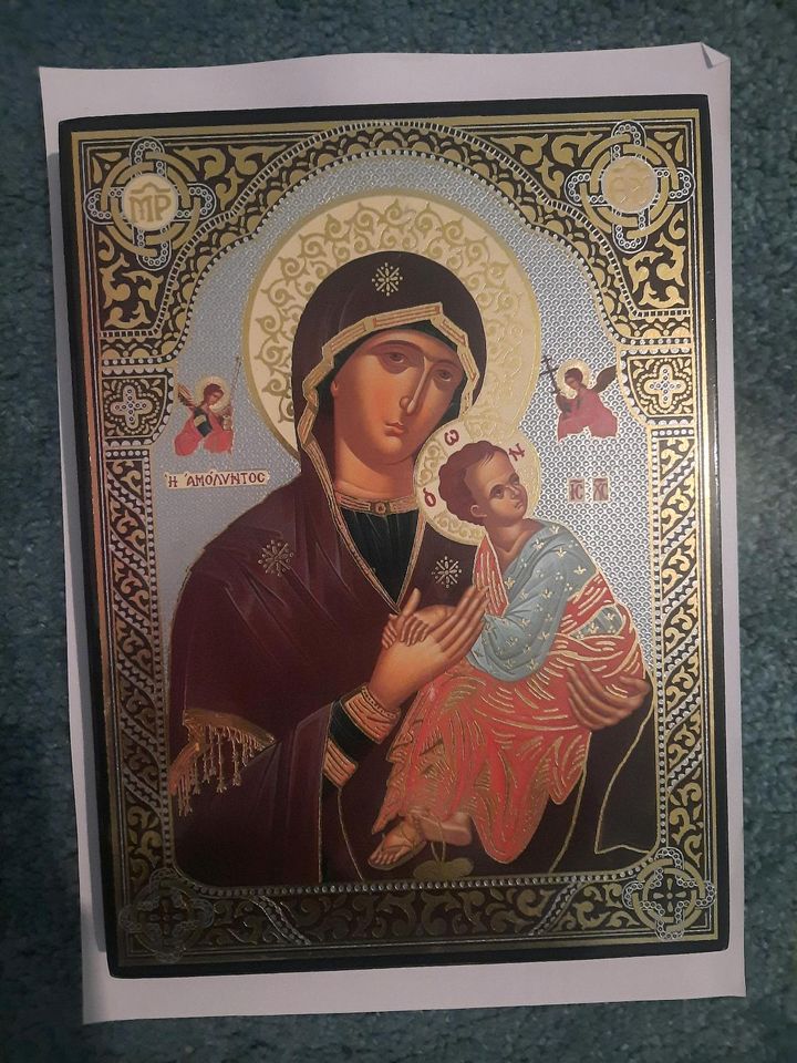 Ikonen Bild gläubiger Maria mit Zertifikat in Geilenkirchen