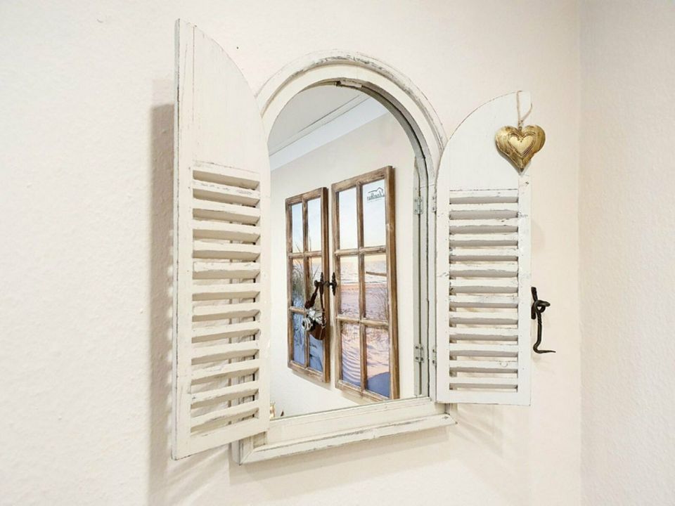Spiegel Wandspiegel mit Shabby Chic Patina, Rundbogen & Türen NEU in Jever
