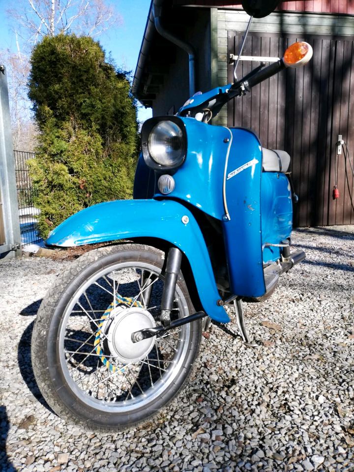 Moped Simson Schwalbe KR 51/1, Bj. 1979 mit orig. Kindersitz in Dessau-Roßlau