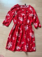 Sommerkleid Rosenprint Damen Gr. 36 kurz 3/4tel Ärmel rot Hessen - Ober-Mörlen Vorschau