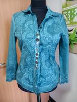 Bottega tolle bestickte Bluse Gr. XL(40)  petrol sehr schön Nordrhein-Westfalen - Wermelskirchen Vorschau