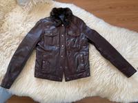 Trussardi Lederjacke mit Fell, IT Gr. 42, dunkelbraun Saarland - Riegelsberg Vorschau