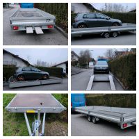 MIETEN Autotransporter PKW - Trailer  Plattformanhänger 3,5t / 6,20 m x 2,10 m Sprinter, Transportervermietung usw. Bayern - Fremdingen Vorschau