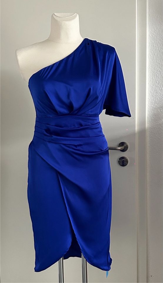 Abendkleid Kleid Raffung festlich Gr M 38 Royalblau neu sexy in Nohra