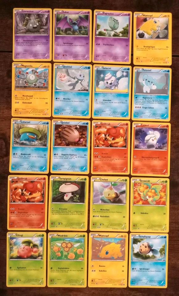 Bulk Pokémon Karten Einzelverkauf Zyklus Schwarz/Weiß 20 Cent DE in Ostercappeln