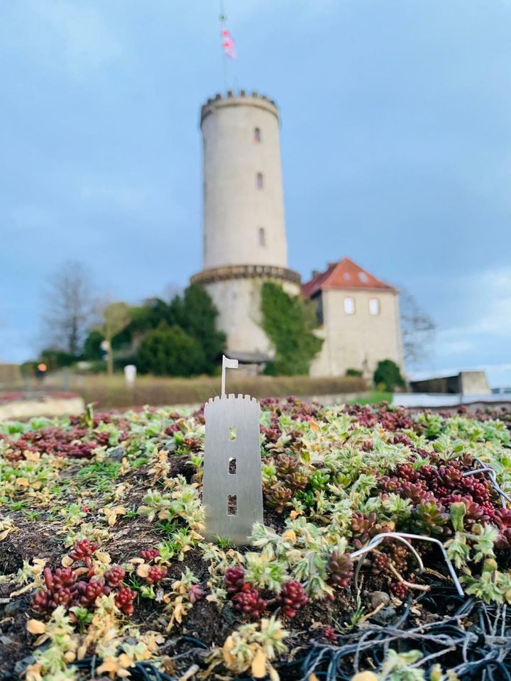 Sparrenburg Bielefeld Pflanzen Deko Stahl Bild Metall in Bielefeld