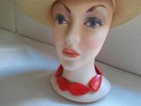 Rote Halskette Collier 50er 60er Jahre vintage Rockabilly Swing Wandsbek - Hamburg Volksdorf Vorschau