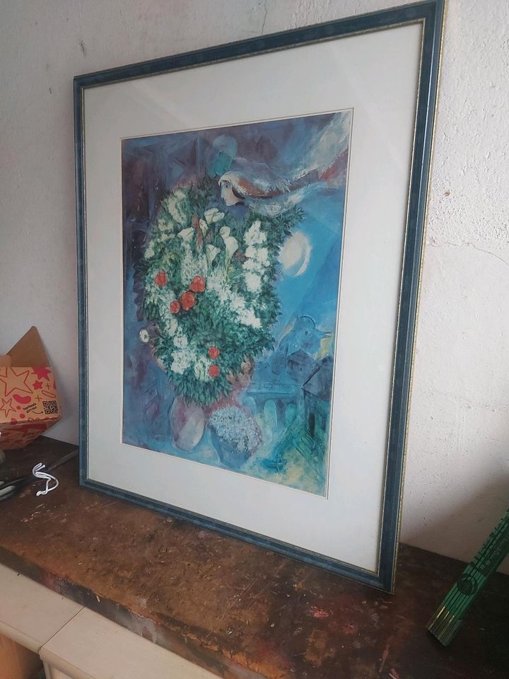 Marc Chagall, Liebespaar mit Blumen Kunstdruck, Gerahmt . in Köln