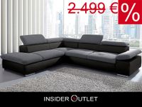 Ecksofa ★ 272x226cm Grau Schwarz Luxus-Microfaser Nubuck Köln - Ehrenfeld Vorschau