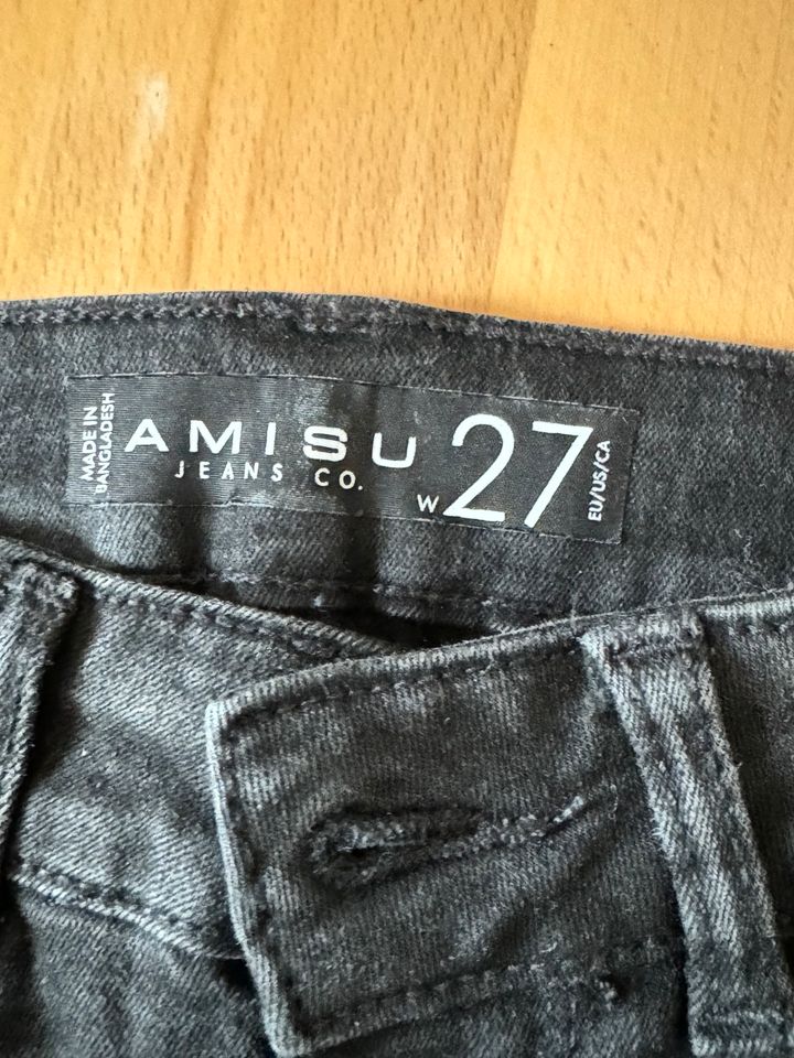 Jeans schwarz Damen Mädchen Größe 27 in Schlüsselfeld