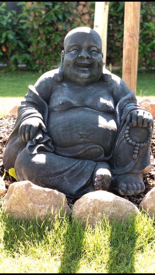 XL 140kg Glücksbuddha dicker lachender Happy Buddha Tempelbuddha in Karlsruhe