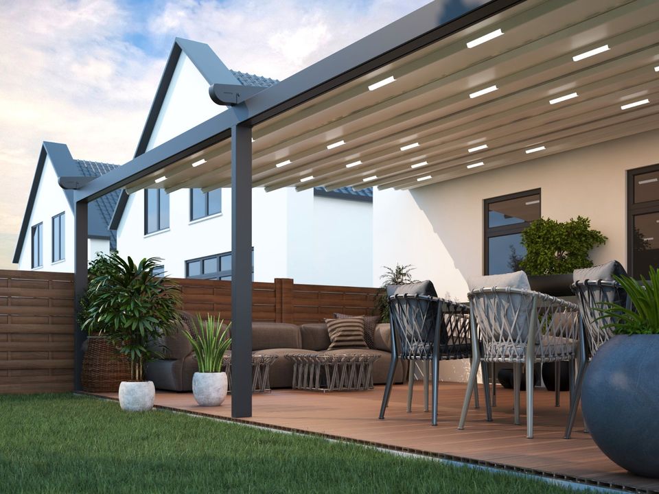 Pergola, flex Terrassendach, Terrassendach ohne Baugenehmigung in Herten