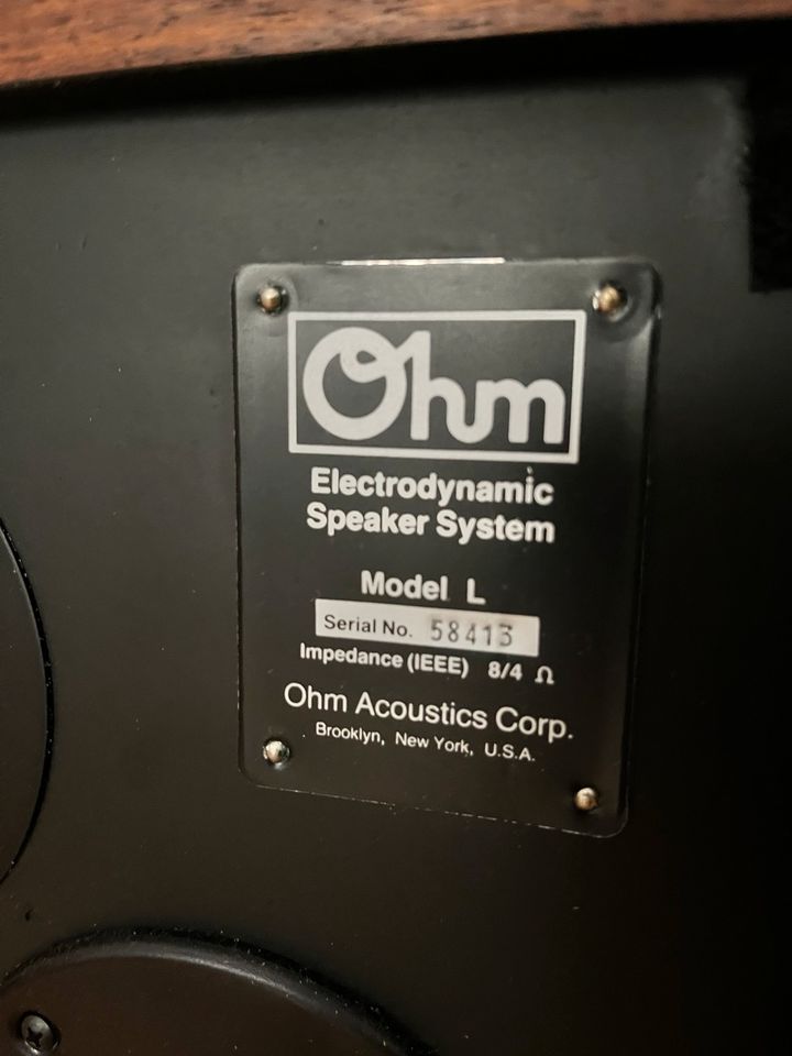 OHM Model L audiophile Lautsprecher Holzzarge in Weimar