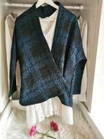 Zara Jacke Blazer Überwurf schwarz blau Muster Schimmer 36 Bayern - Hersbruck Vorschau