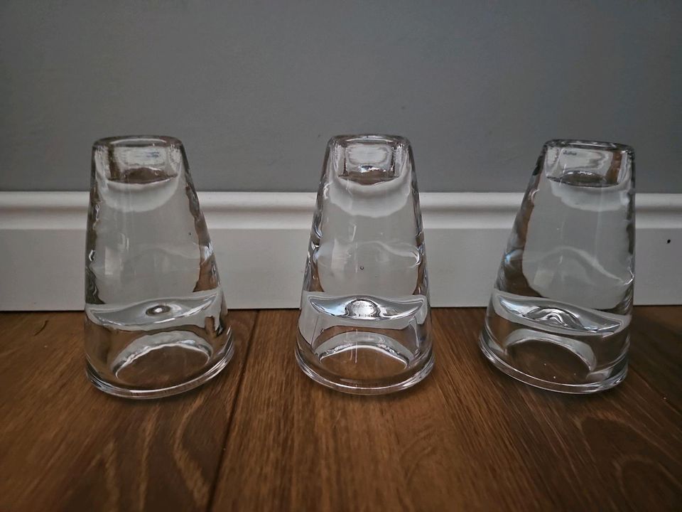 Kerzenständer Glas für lange Ketze und Teelicht in Kaltenkirchen