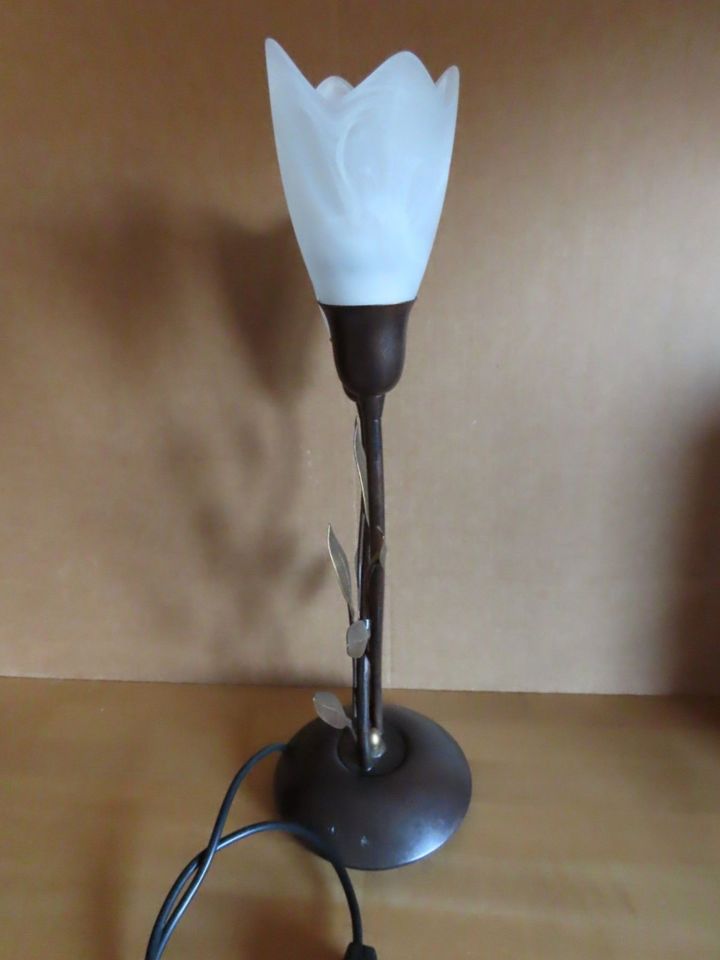 Tischleuchte Tischlampe Metall bronzefarben 2-flammig /Kökl Leuch in Roth b Hamm