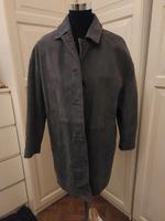 Massimo Dutti 100% Kuh Leder Mantel Taubenblau Düsseldorf - Stadtmitte Vorschau