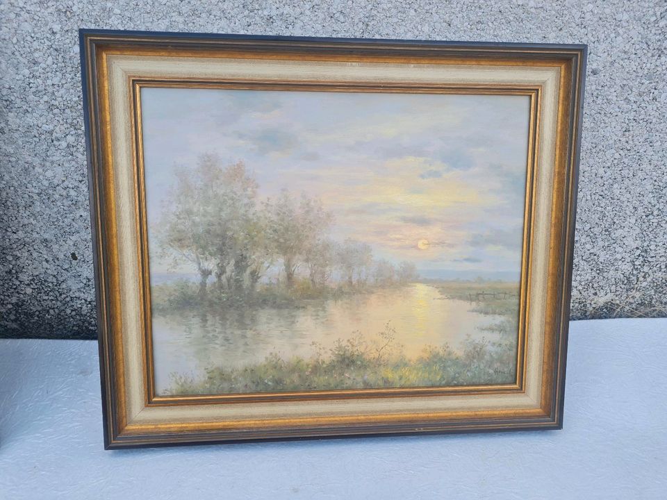 Kunstdruck Kunstbild Sonnenaufgang See in Wentorf