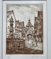 Original-Radierung Altstadt Bietigheim von Valentin Ionescu 1989 Baden-Württemberg - Ludwigsburg Vorschau